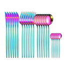 Cutlery Set Rose Gold Dinnerware Set 18/10 Stainless Steel Knife Fork Spoon  Kitchen Tableware Set Flatware Wholesale Cutlery