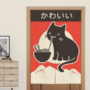 Japanese Door Curtain Partition Curtain Restaurant Decoration Curtain Noren for Noodle Store Kitchen Room Decoration
