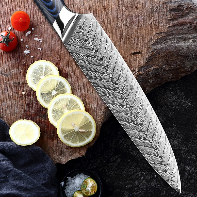 XITUO High Quality 8&quot;inch Damascus Chef Knife AUS10 Stainless Steel Kitchen Knife Japanese Santoku Cleaver Meat Slicing Knife