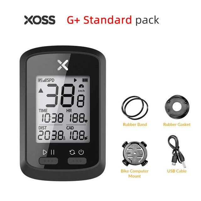 XOSS Fahrradcomputer G+ Wireless GPS Tacho wasserdicht Rennrad MTB Fahrrad Bluetooth ANT+ mit Trittfrequenz Fahrradcomputer