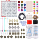 Transparent Epoxy Resin Casting Molds Kit Silicone Mold With Epoxy Glue For Earring Keychain Jewelry Making DIY Moule Silicone