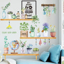 24 styles Plants Series Wall Stickers for Living room Bedroom Green Leaves Removable Wall Decals Vinyl DIY Eco-friendly Murals