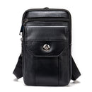 WESTAL Small Men's Bag Genuine Leather Flap Phone Belt Pouch Men's Shoulder Bags Men Leather Crossbody Bags Over The Shoulder