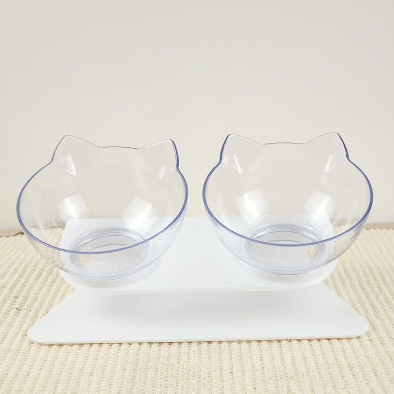 Cat Double Bowl Cat Bowl Dog Bowl  Non-slip Food Bowl With Raised Stand Cat Feeding & Watering Supplies Dog Feeder Pet Supplies