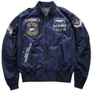 Chaqueta de hip hop para hombre de alta calidad, gruesa, azul marino, blanca, militar, motocicleta Ma-1, aviador, piloto, chaqueta de bombardero de béisbol para hombre