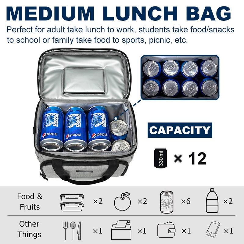 DENUONISS 13L Isolierte Thermische Kühlbox Lunchbox Tasche Für Arbeit Picknicktasche Auto Bolsa Kühlschrank Tragbare Umhängetasche