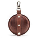 Contact's Crazy Horse Leather Men's Coin Purse Multifunctional Mini Wallet Vintage Small Money Bags for Earphone Free Engraving