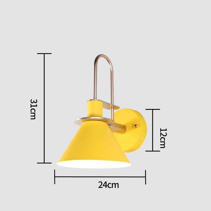 Nordische Einfachheit LED-Wandleuchte in Posaunenform Küche Esszimmer Schlafzimmer Foyer Arbeitszimmer Nachttisch Gang Kinderzimmer Wandleuchte