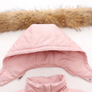 Parka Echtpelz Kapuze Jungen Baby Overalls Winter Daunenjacke Warme Kinder Mantel Kind Schneeanzug Schnee Kleinkind Mädchen Kleidung Kleidung Set