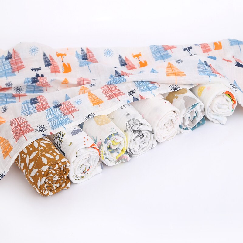 120X110cm Baby Blankets Newborn Swaddle Wrap Blankets Cotton Infant Muslin Diaper Cloth Blanket Towel