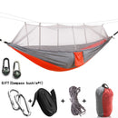Camping/garden Hammock with Mosquito Net Outdoor Furniture 1-2 Person Portable Hanging Bed Strength Parachute Fabric Sleep Swing