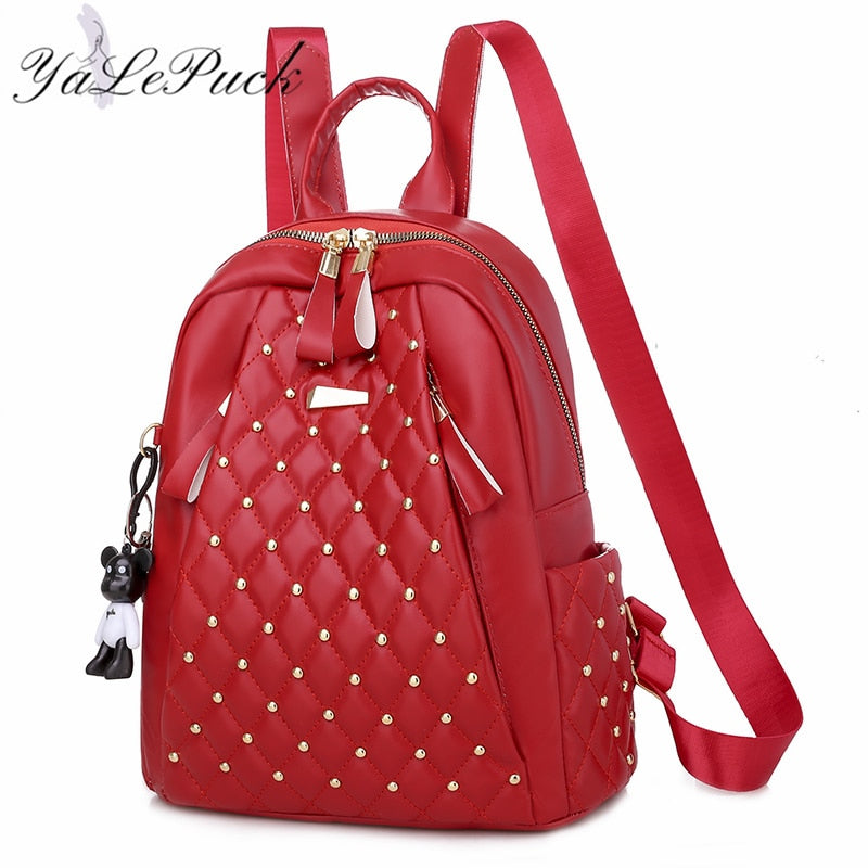 Mochila Vintage para mujer, mochila de cuero de alta calidad, mochila de viaje para mujer, bolsos de hombro, mochilas escolares, mochila femenina