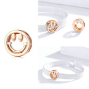 WOSTU 925 Sterling Silver Circle Charm Round CZ Bead Bead Clip Fit Original reflection Charm Bracelet Jewelry Accessories CQX101