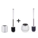 Cleanhome Wall Hanging TPR Toilet Brush with a Tweezer and Holder Set Silicone Bristles for Floor Bathroom Cleaning