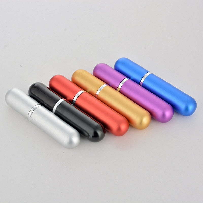 5ml Portable Refillable Mini Spray Perfume Bottle Travel Aluminum Atomizer Empty Cosmetic Container Free Custom Logo