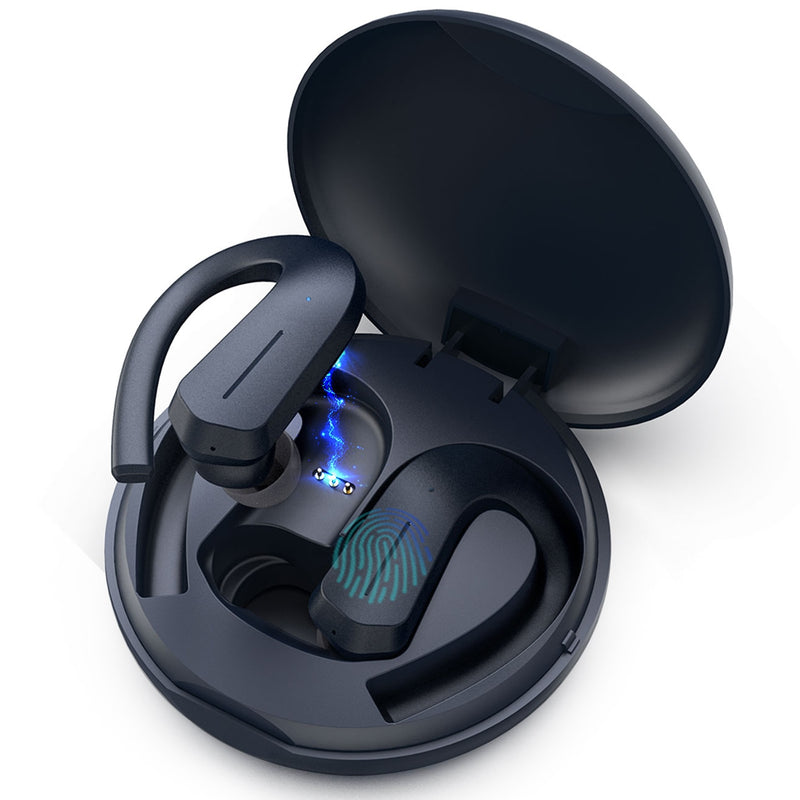GGMM T1 TWS Bluetooth-Kopfhörer Sport 9D Stereo HiFi BT V5.0 Kabellose Kopfhörer IPX7 Wasserdicht 36 Stunden Spielzeit Touch-Steuerung