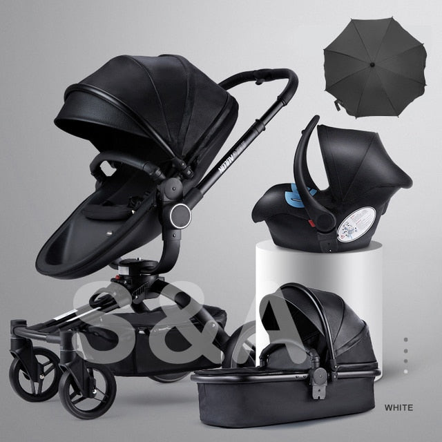 Fast and free shipping 3in1 Aulon baby stroller free return pram new model in 2021 lying and seat 2in1 carriage