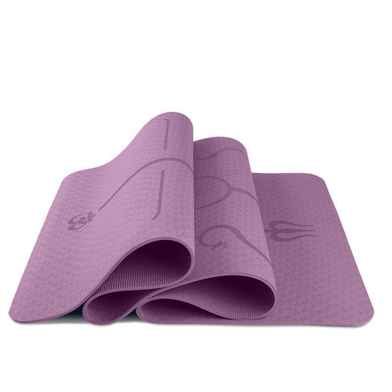 Alfombrilla de Yoga TPE de 6MM de densidad, almohadilla de ejercicio, antideslizante, plegable, para gimnasio, Fitness, Pilates, suministros, alfombrilla antideslizante para jugar en el suelo