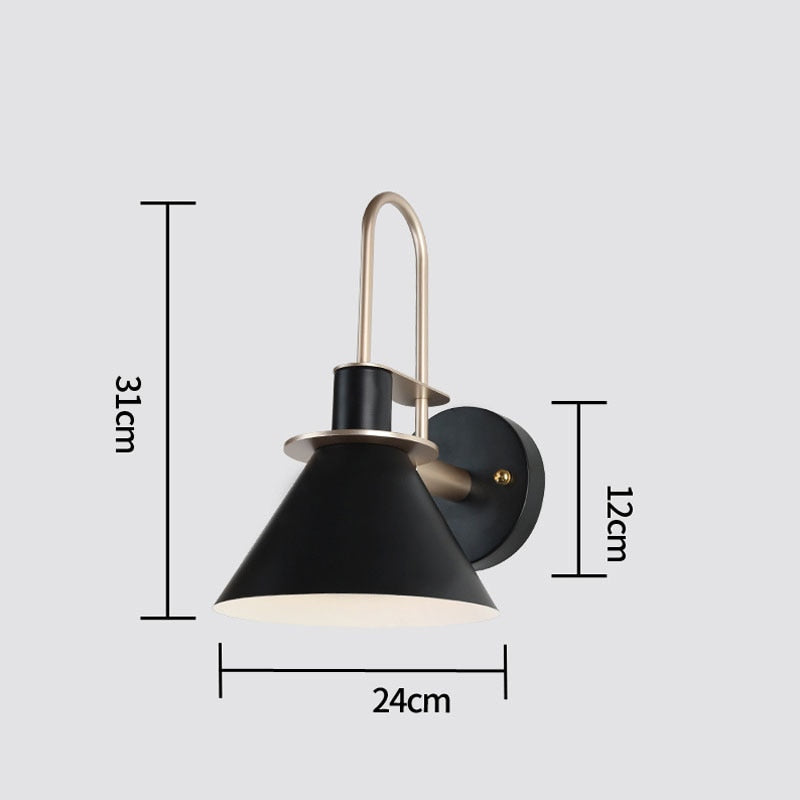 Nordic simplicity LED Trombone shape wall light kitchen dining room bed room foyer study bedside aisle children Room wall lamp