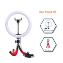 Yizhestudio Ring Lamp with tripod Dimmable Selfie Ring Light with stand color Annular tube photographic lighting For Live Studio