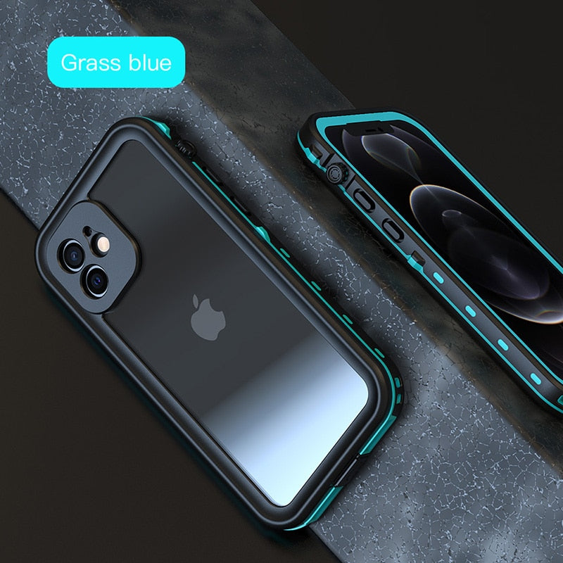 Funda impermeable IP68 Real para iPhone 13 12 Pro Max 12 Mini 11 Pro X 10 XR XS Max Clear Underwater Protect funda de teléfono a prueba de agua