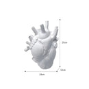 Nordic Simulation Anatomical Heart Shape Flower Vase Heartbeat Resin Flower Pot Art Vases Sculpture Desktop Plant Pot Home Decor