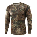 Mege marca ropa nuevo otoño primavera hombres manga larga camuflaje táctico camiseta masculina camisa militar de secado rápido