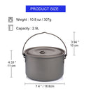 Widesea Camping Tableware Titanium Cookware set tourism cauldron Outdoor Cooking Pot Picnic Kitchen Hiking Trekking