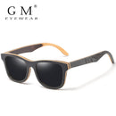 GM Brand Designer wood Sunglasses New Men Polarized Black Skateboard Wood Sunglasses Retro Vintage Eyewear Dropshipping S5832