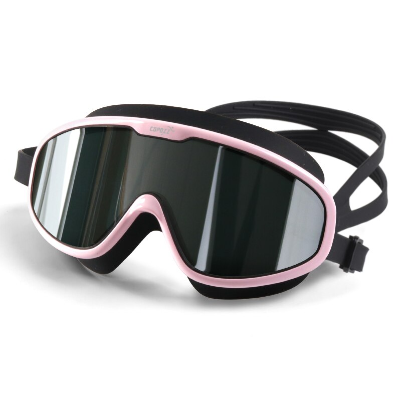 Gafas de natación antivaho COPOZZ 2022, lentes de forma completa, protección UV con montura de silicona grande, gafas de natación para hombres y mujeres