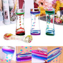1PC Single Color Timer Sandglass Floating Liquid Oil Acrylic Hourglass Waist Shape Oil Liquid Motion Bubble Desk Toys Gift Decor