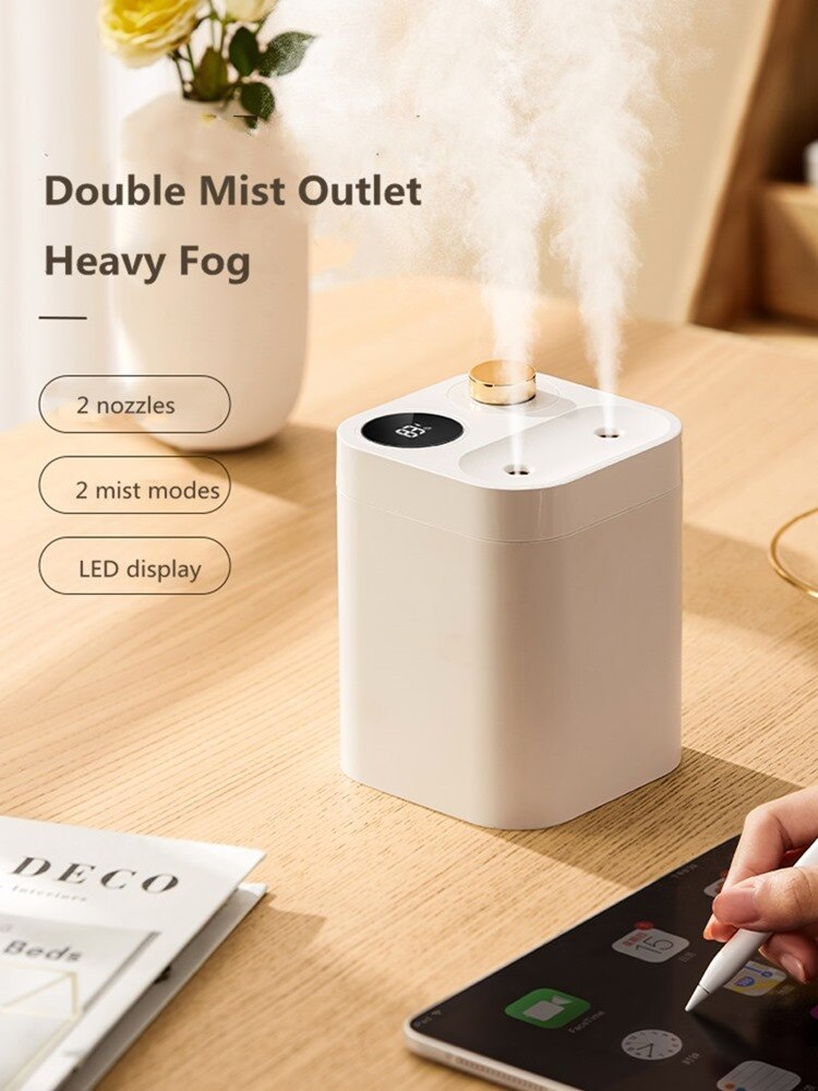 2 Mist Outlet Battery Portable Humidifier Home Air Freshener Essential Oil Diffuser Aromatherapy Ultrasonic Humidifier Diffusers