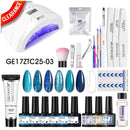 Gelfavor Gel Nail Polish Manicure Set Semipermanent Nail Polish UV Varnish Hybrid Soak-off Gel Kits For Extension Nail Art