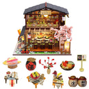 DIY Wooden House Japan Style Miniature Doll House Kits Mini Dollhouse  with Furniture Precised Design Dollhouse For Decoration T