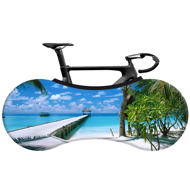 HSSEE beach series bicycle dust cover elastic fabric road bike indoor bicycle dust cover 26"-29" 700c bicycle accessories