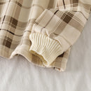 Women Fleece Hoodies Sweatshirt 2021 Winter Plaid Pirnted Cotton Hooded Sweatshirt Casual Loose Hooded Pullover Oversize Jacket