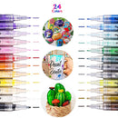 Acrylic Paint Pens Waterproof Acrylic Marker Pens Set, 15/24 Colors Acrylic Pens for DIY Rock, Stone, Ceramic, Glass, Mugs, Wood