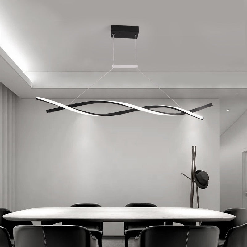 Neuheit Restaurant LED-Kronleuchter einfache Aluminium-Glanz-Kronleuchter 110 V-220 V moderne nordische Büro-Kronleuchterbeleuchtung
