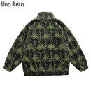 Una Reta M-XXL Winter Herren Mantel Neue Lässige Lammwolle Parka Mantel Streetwear Lose Herren Kleidung Korn Fleece Herren Jacke Mantel