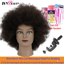 Female Mannequin Head With Hair For Braiding African Mannequin Practice Hairdressing Training Head Dummy Head For Cosmetology