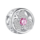 BELAWANG DIY Silver Beads Fit Original Charm Bracelet 925 Sterling Silver Charm Enamel Lotus Flower Bead Fashion Jewelry