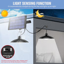 Outdoor Waterproof Double Head Solar Light LED Camping Lamp 15W 20W Emergency Lamp With Solar Panel Hanging For Garden courtyard