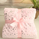 2 layers Dotty Cartoon Animals Coral Fleece Thermal Baby Blanket,Kids Rug for all Seasons , Newborn Traveling Stroller Blanket