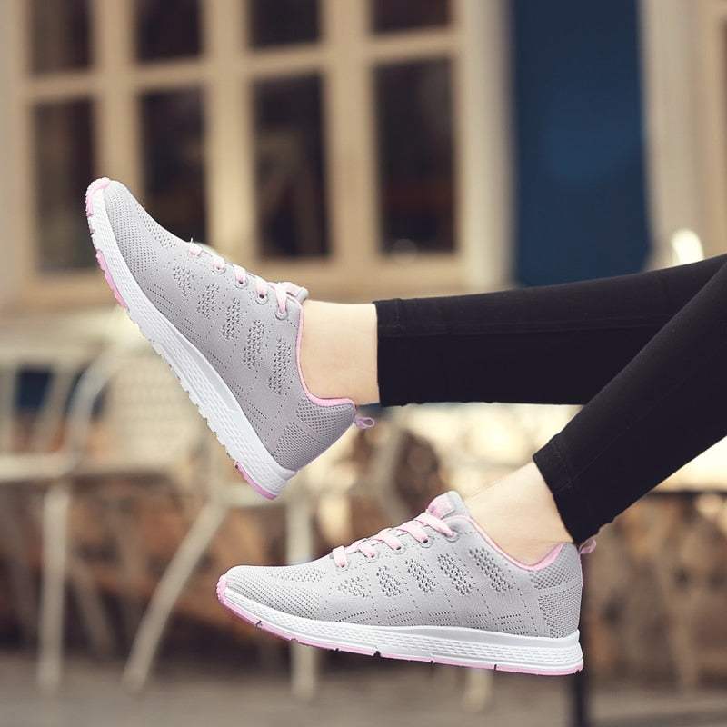 Zapatillas de deporte de moda para mujer, zapatillas vulcanizadas suaves para mujer, zapatillas de verano de malla, zapatillas de deporte para mujer, zapatillas de deporte para mujer, Tenis femeninos