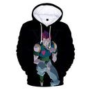 The Newest 3D Hisoka Hoodies Sweatshirts Men Women Hoodie Fashion Autumn 3D Comic Hisoka Boys Girls Black+White Pullovers