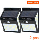 3sided 140LED PIR Motion Sensor Sunlight control Solar Energy Street lamp Yard Path Home Garden Solar Power Induction Wall Light