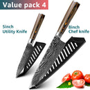 Kitchen Knives Set Stainless Steel 7CR17 Japanese Style Chef Knife Bread Meat Cleaver Paring Kitchen Knife Kitchen Accessories