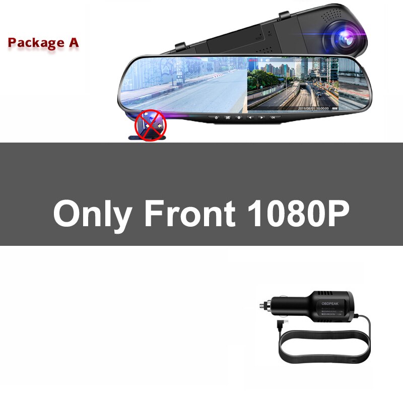 4.3 Inch Rearview Mirror Car Dvr Camera Hd 1080P Car Mirror Video Recorder with Rear View Camera Car Screen Mirror Dash Camera