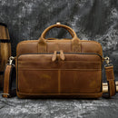 MAHEU Men Briefcase Genuine Leather Laptop Bag 15.6&quot; PC Doctor Lawyer Computer Bag Cowhide Male Briefcase Cow Leather Men Bag