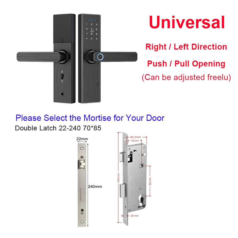 YOHEEN Wifi Electronic Smart Door Lock With Tuya App, Security Biometric Fingerprint Lock Password RFID Card